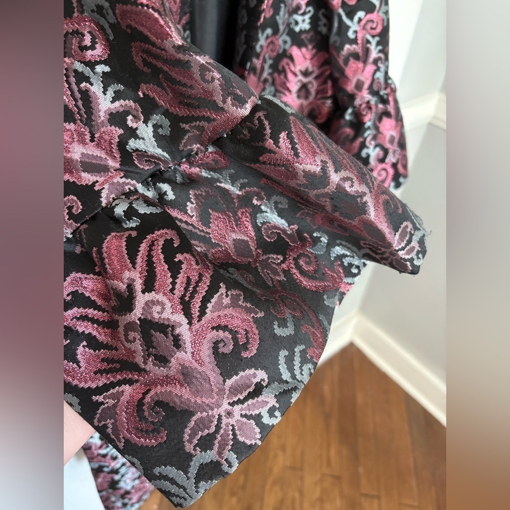 Kate Spade Finer Things Tapestry Jacquard Jacket – Size 14 – Metallic Blue/Pink - Picture 6 of 13